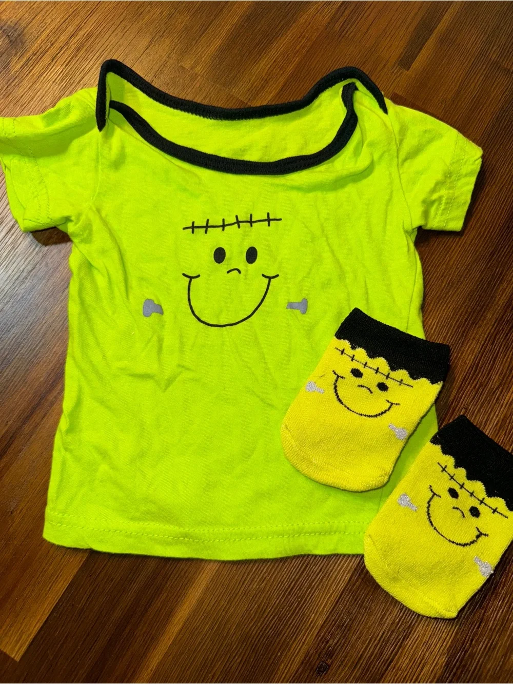 Baby Frankenstein Halloween Shirt + Matching Socks | Est. 6–9 Months